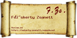Fáskerty Zsanett névjegykártya