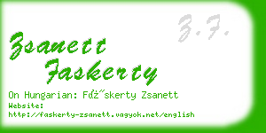 zsanett faskerty business card